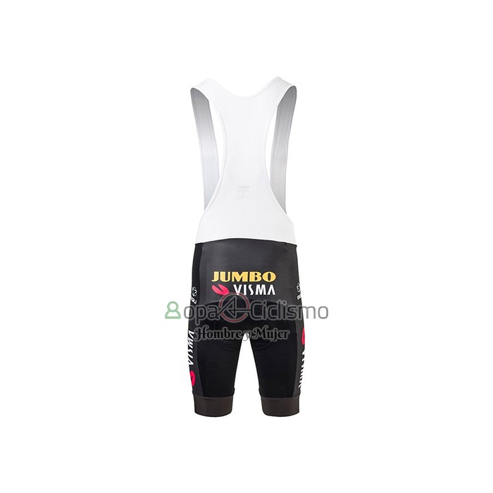 Jumbo Visma Ropa Ciclismo Culotte Corto 2021 Mangas Cortas Negro AMarillo